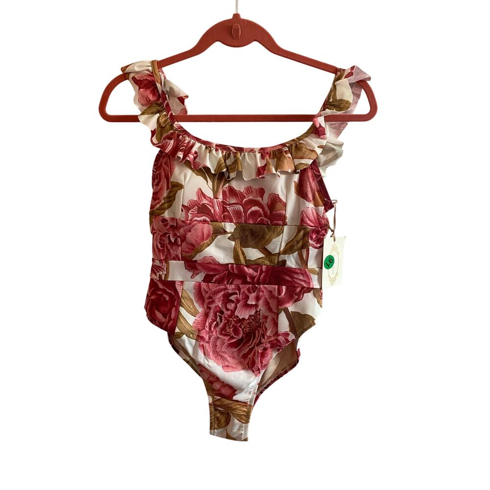 Mia Joy EVIE SWIMSUIT IN BOUGAINVILLEA FLORAL M NWT - Picture 3 of 8